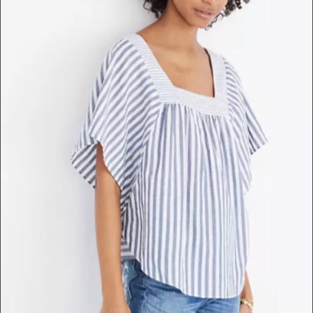 Madewell Butterfly Top in Stripe Play